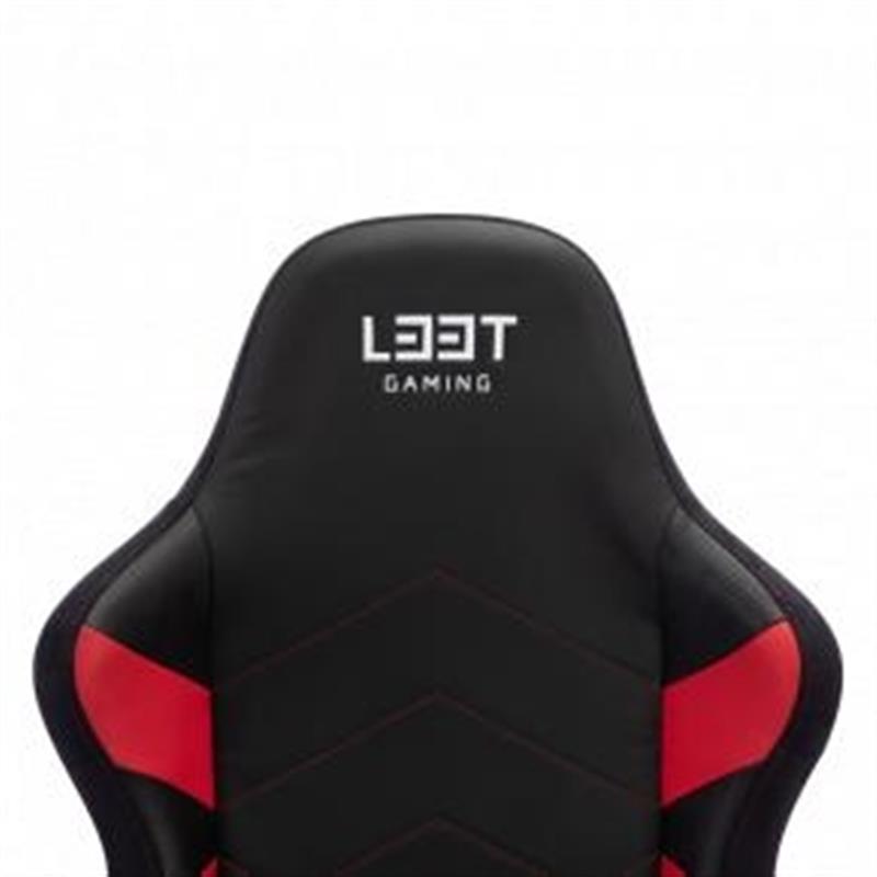 L33T Gaming Elite V4 Gaming Chair PU Black - Red decor Class-4 gas-lift Tilt recline