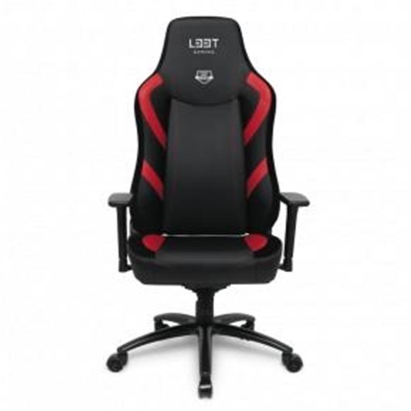 L33T Gaming E-Sport Pro Excellence L PU Black - Red decor PU leather Gas-lift