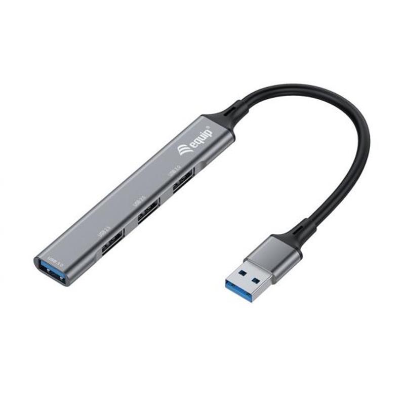 Equip 128960 interface hub USB 3.2 Gen 1 (3.1 Gen 1) Type-A 5000 Mbit/s Zwart, Grijs