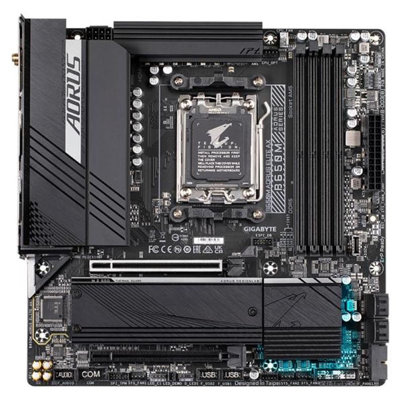 Gigabyte B650M AORUS ELITE AX moederbord AMD B650 Socket AM5 micro ATX