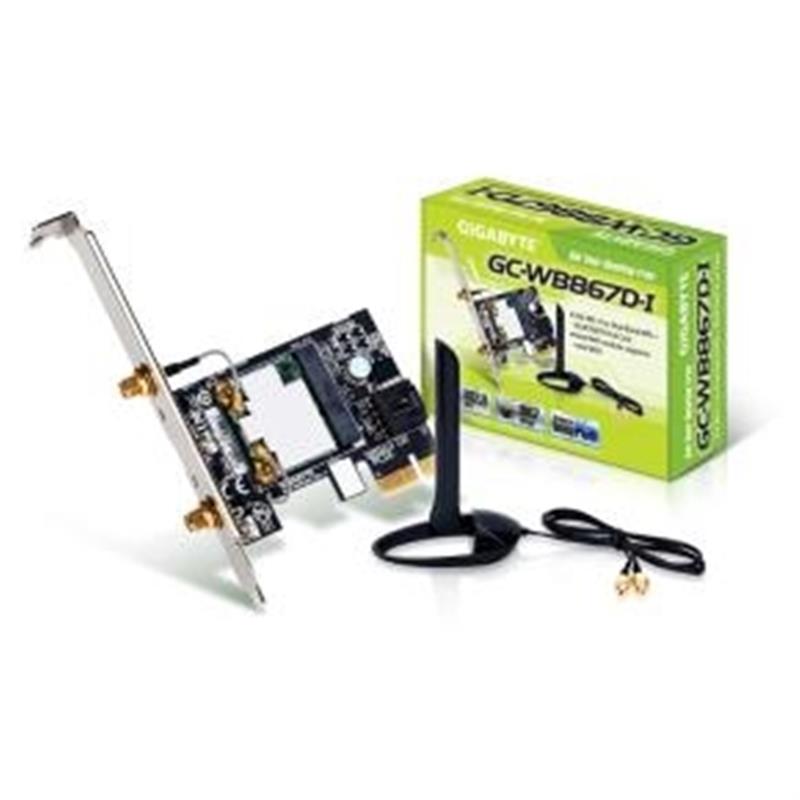 Gigabyte Internal Wireless PCI Express WLAN Bluetooth 867 Mbit s Aluminium Gree