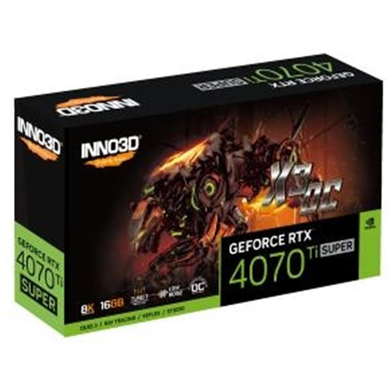 INNO3D GeForce RTX 4070Ti SUPER X3OC 16GB GDDR6X 256-bit 2640 21Gbps