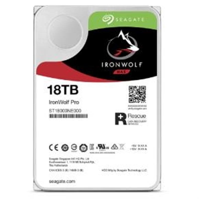 Seagate IronWolf Pro ST18000NT001 interne harde schijf 3.5"" 18 TB