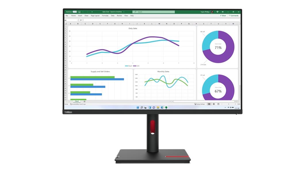 Lenovo ThinkVision T32p-30 80 cm (31.5"") 3840 x 2160 Pixels 4K Ultra HD LED Zwart