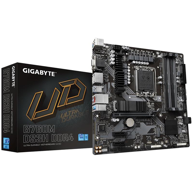 Gigabyte B760M DS3H DDR4 moederbord LGA 1700 micro ATX