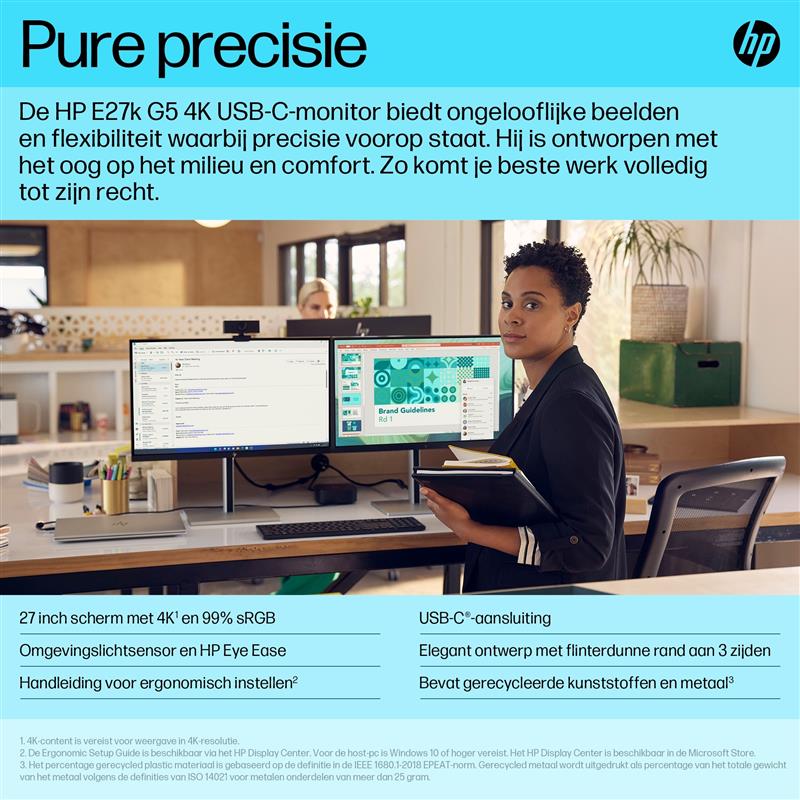 HP E27k G5 4K USB-C Monitor