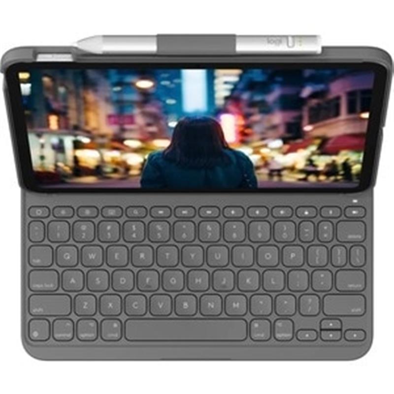 Logitech Slim Folio Grijs Bluetooth QWERTY Brits Engels