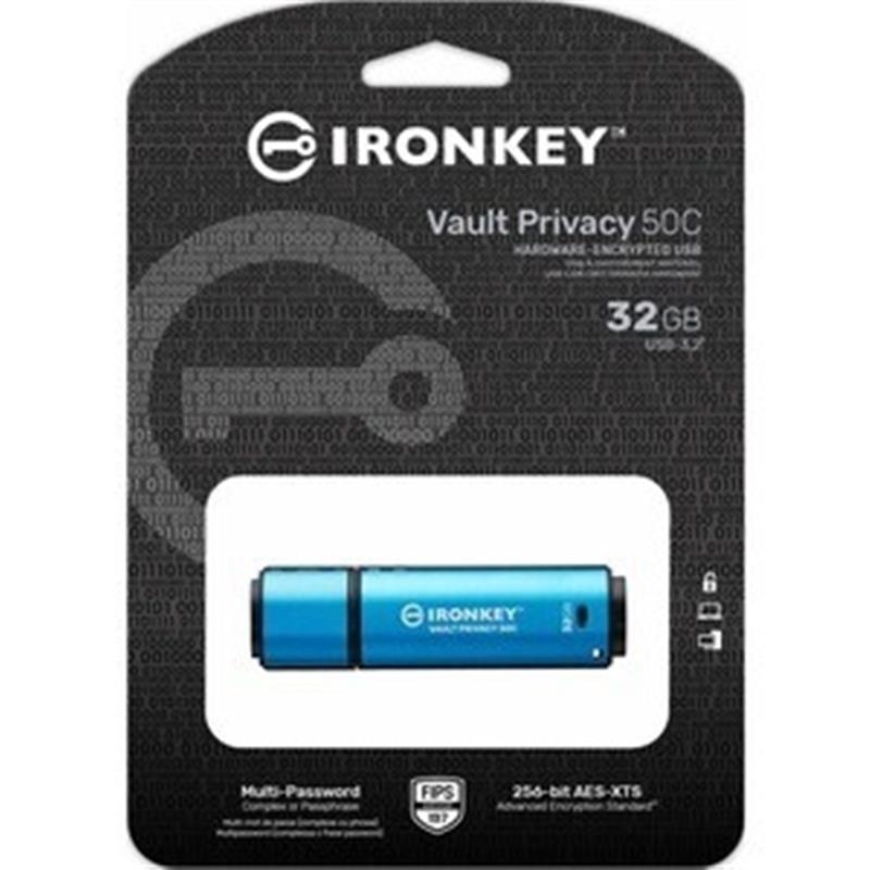 32GB USB-C IronKey Vault P 50C AES-256