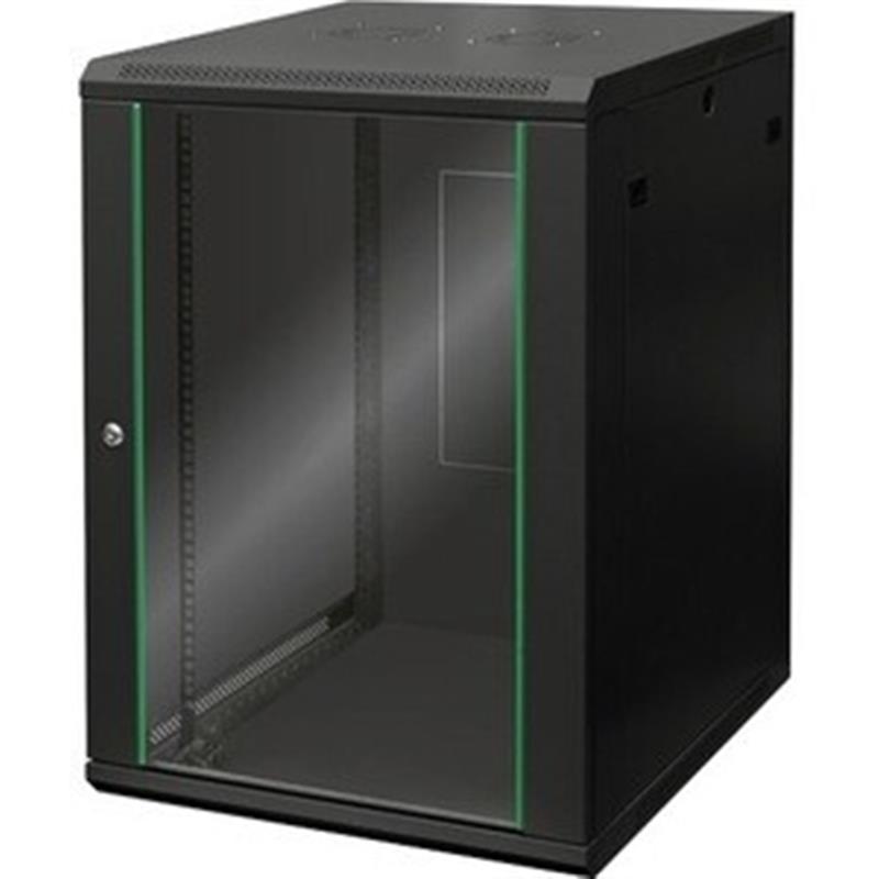16U wall mounting cabinet 785x600x600 mm - black