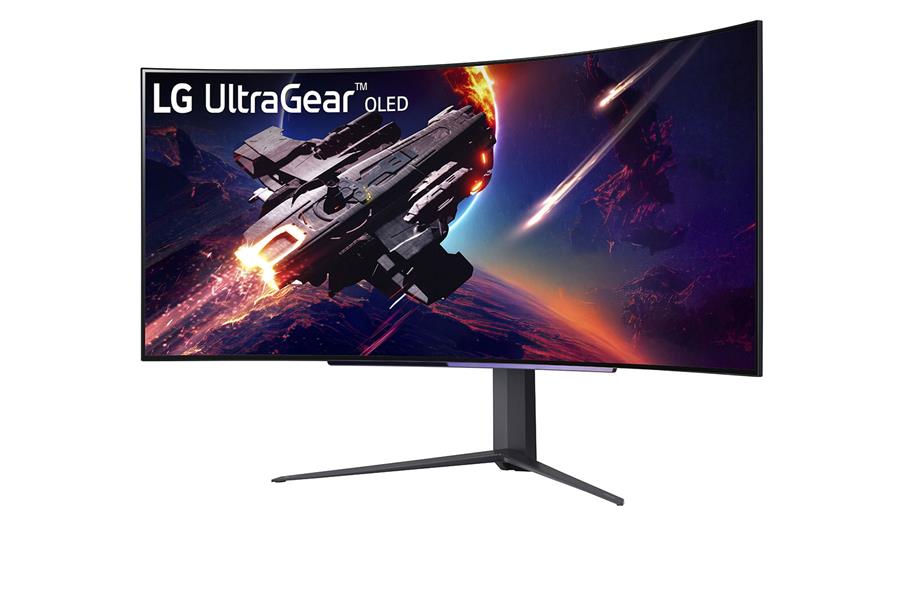 LG 45GR95QE-B computer monitor 113 cm (44.5"") 3440 x 1440 Pixels Wide Quad HD OLED Zwart