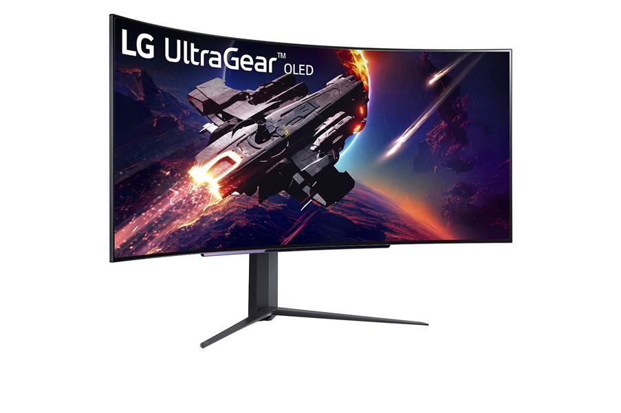 LG 45GR95QE-B computer monitor 113 cm (44.5"") 3440 x 1440 Pixels Wide Quad HD OLED Zwart