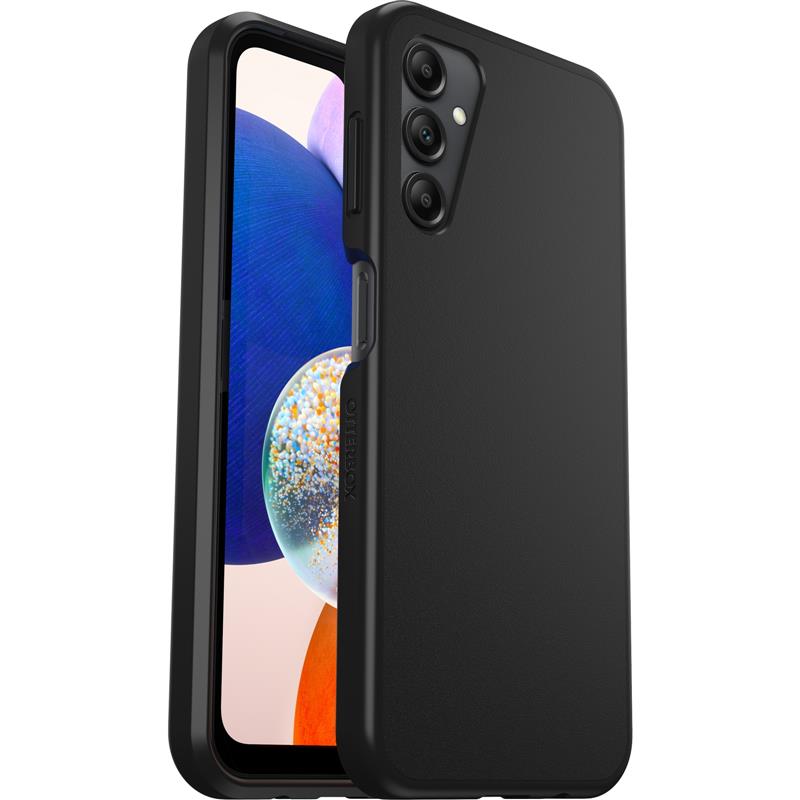 OtterBox React-hoesje voor Galaxy A14 5G, schokbestendig, valbestendig, ultradun, beschermende, getest volgens militaire standaard, Antimicrobieel, Zw