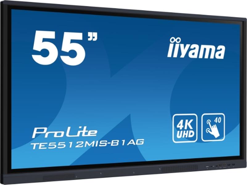 iiyama TE5512MIS-B1AG beeldkrant Digitale signage flatscreen 139,7 cm (55"") LED Wifi 400 cd/m² 4K Ultra HD Zwart Touchscreen Type processor Android 1