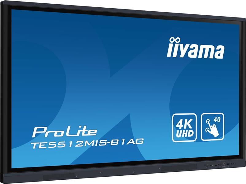 iiyama TE5512MIS-B1AG beeldkrant Digitale signage flatscreen 139,7 cm (55"") LED Wifi 400 cd/m² 4K Ultra HD Zwart Touchscreen Type processor Android 1