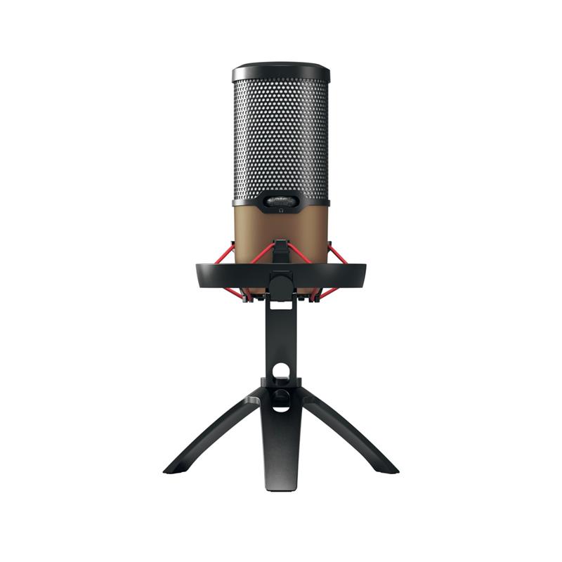 CHERRY Streaming UM 9.0 PRO RGB Microphone black/copper USB-Mikrofon für Streaming und Gaming mit eindruck