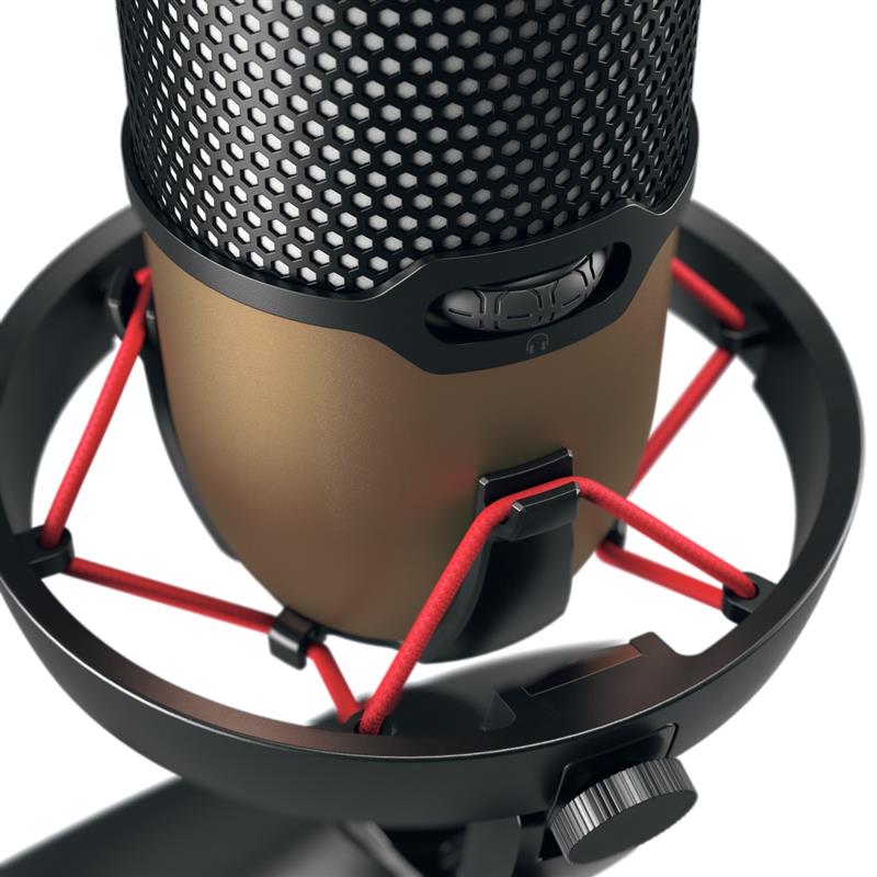 CHERRY Streaming UM 9.0 PRO RGB Microphone black/copper USB-Mikrofon für Streaming und Gaming mit eindruck