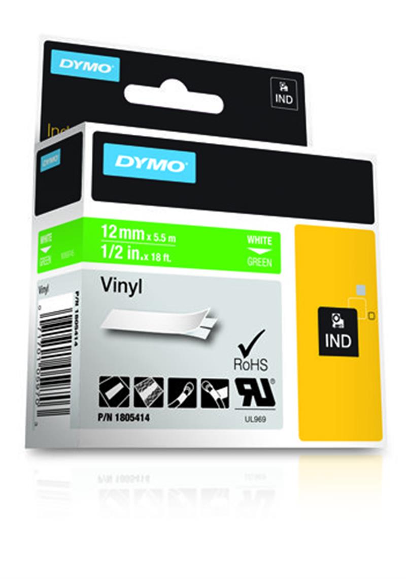 DYMO 1805414 labelprinter-tape Wit op groen