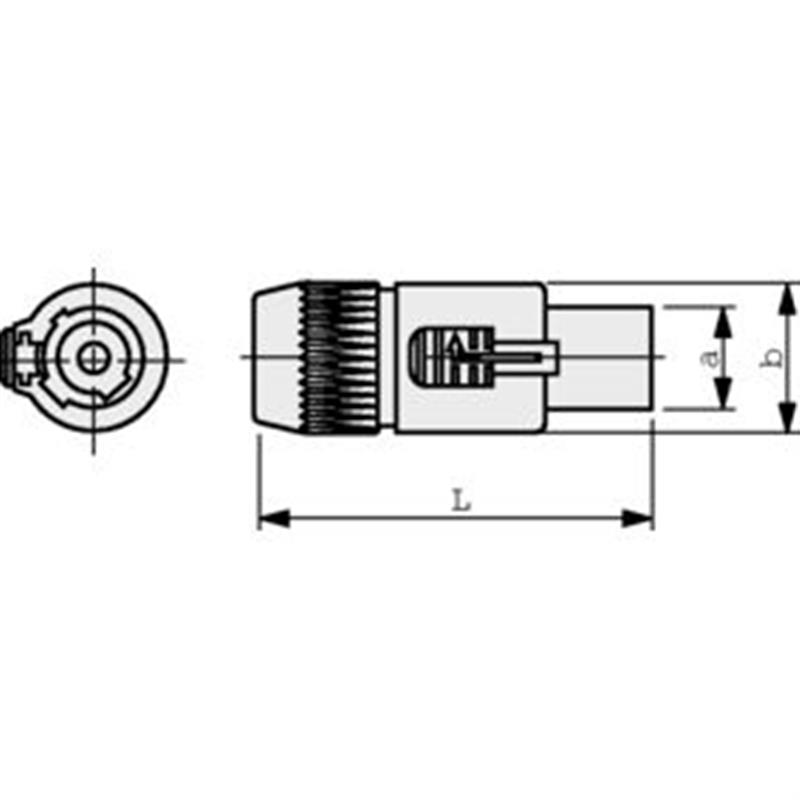 NAC3FCA Vergrendelbare kabelconnector, power-in, schroefklemmen, blauw