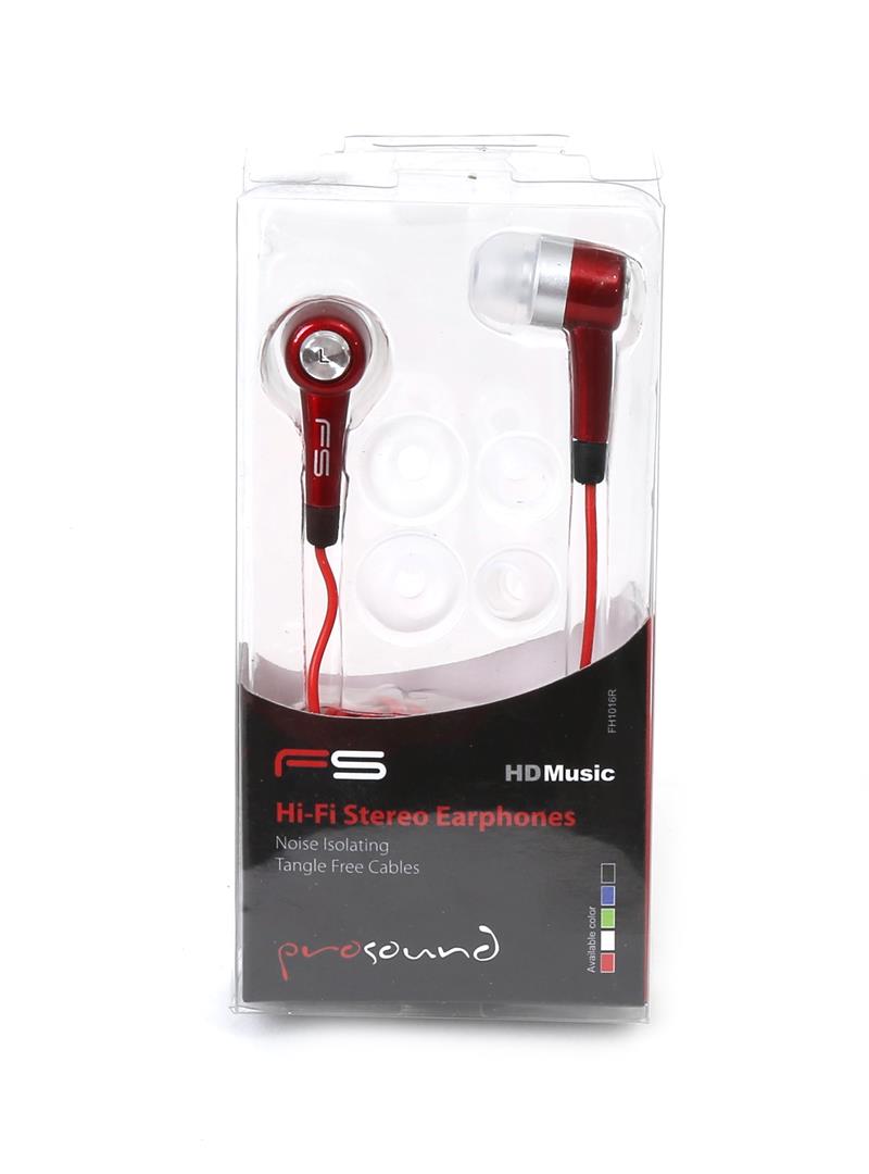 Freestyle FH1016R hoofdtelefoon/headset Bedraad In-ear Oproepen/muziek Rood