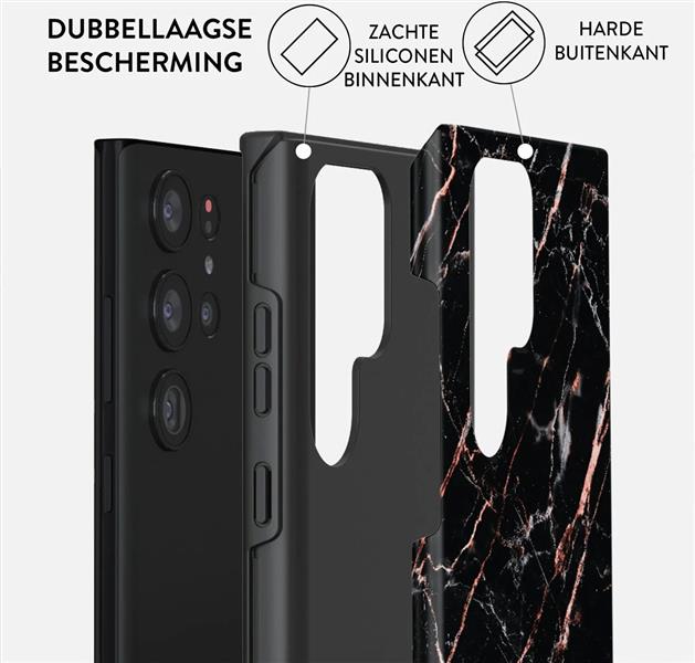 Burga Tough Case Samsung Galaxy S23 Ultra - Rose Gold Marble