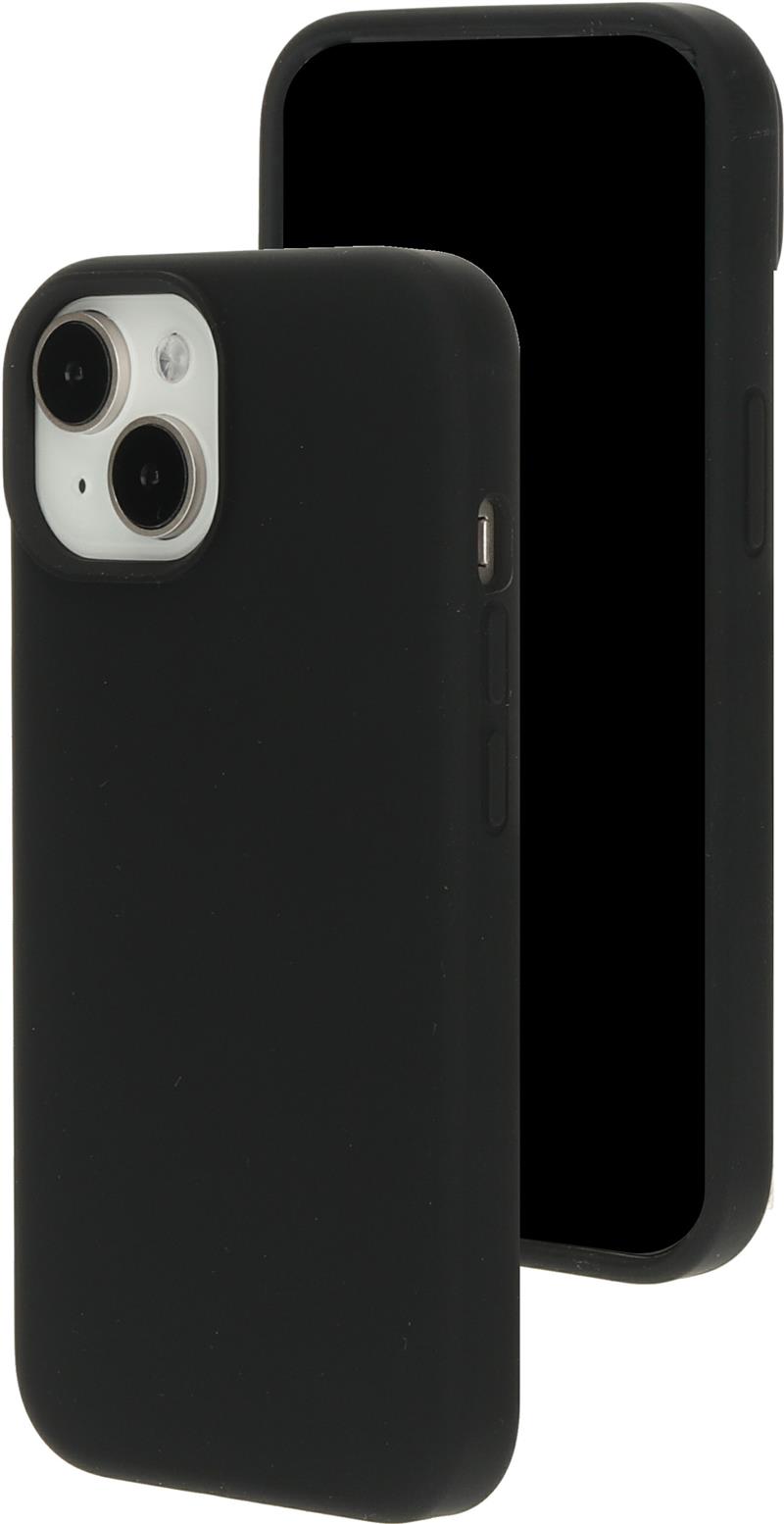 Mobiparts Silicone Cover Apple iPhone 15 Black Magsafe Compatible 