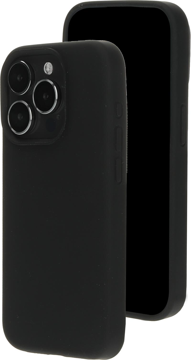 Mobiparts Silicone Cover Apple iPhone 15 Pro Black Magsafe Compatible 