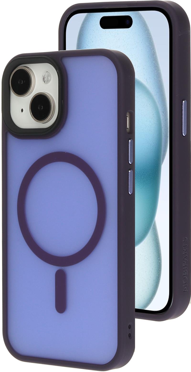 Mobiparts Hardcover Apple iPhone 15 Satin Purple Magsafe Compatible 
