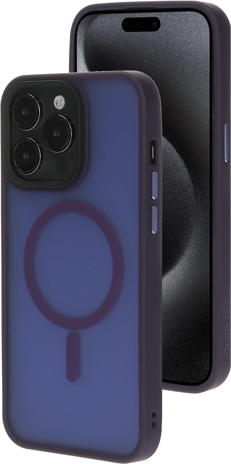Mobiparts Hardcover Apple iPhone 15 Pro Max Satin Purple Magsafe Compatible 