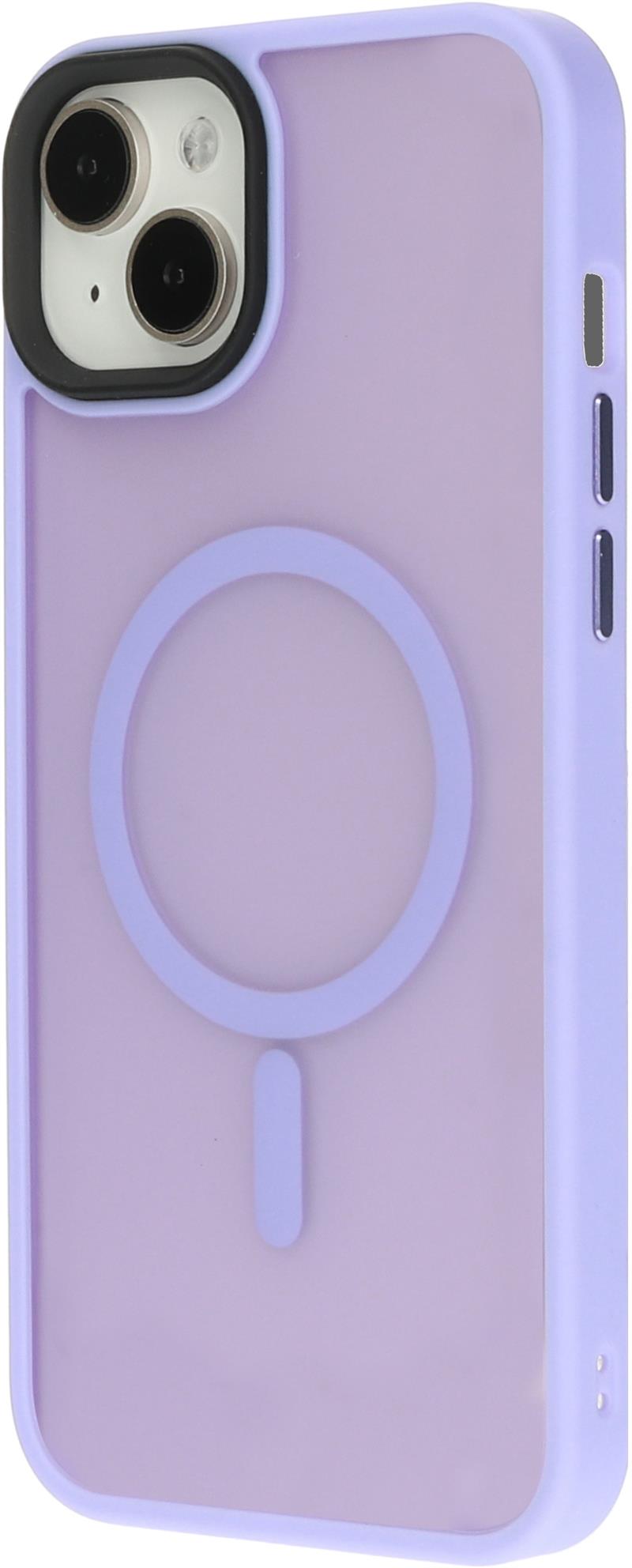Mobiparts Hardcover Apple iPhone 15 Plus Satin Lila Magsafe Compatible 