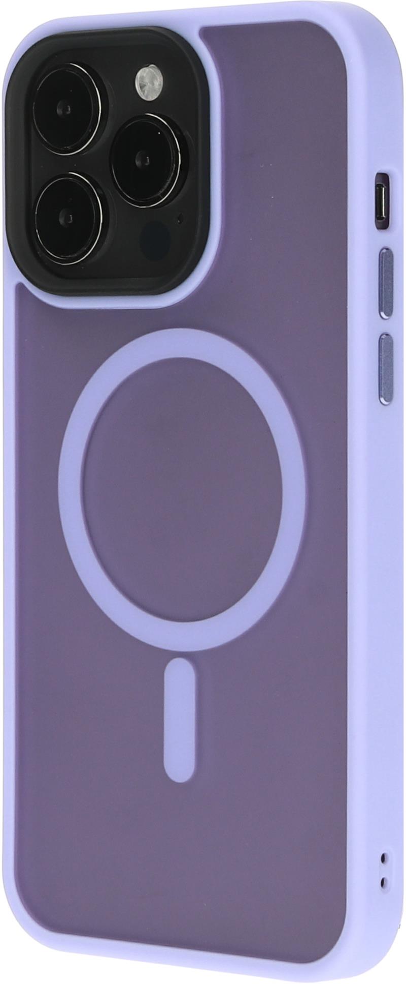 Mobiparts Hardcover Apple iPhone 15 Pro Max Satin Lila Magsafe Compatible 