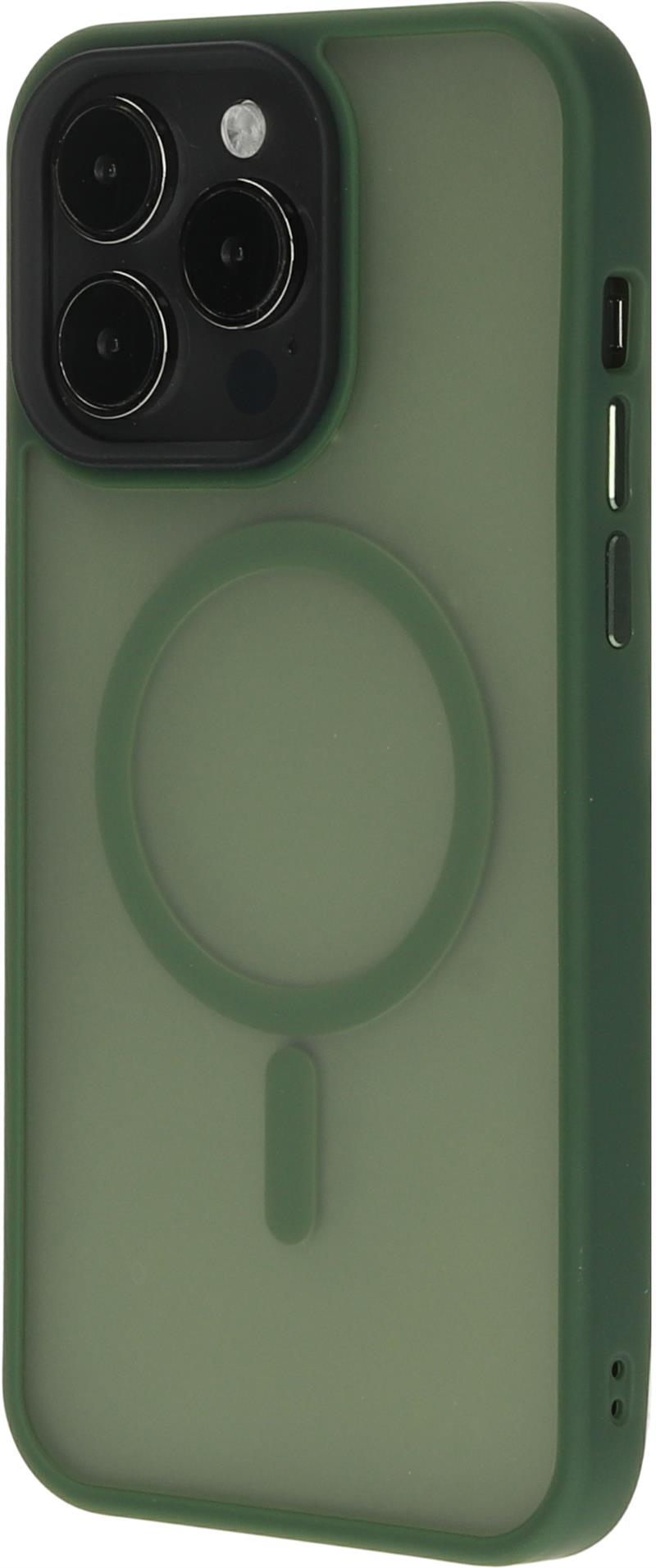 Mobiparts Hardcover Apple iPhone 15 Pro Max Satin Green Magsafe Compatible 