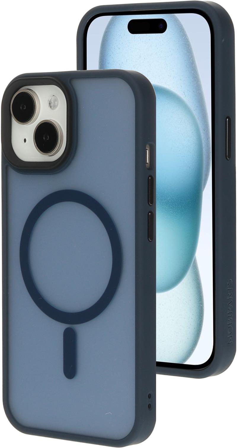 Mobiparts Hardcover Apple iPhone 15 Satin Blue Magsafe Compatible 
