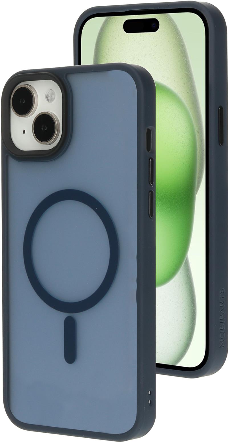 Mobiparts Hardcover Apple iPhone 15 Plus Satin Blue Magsafe Compatible 