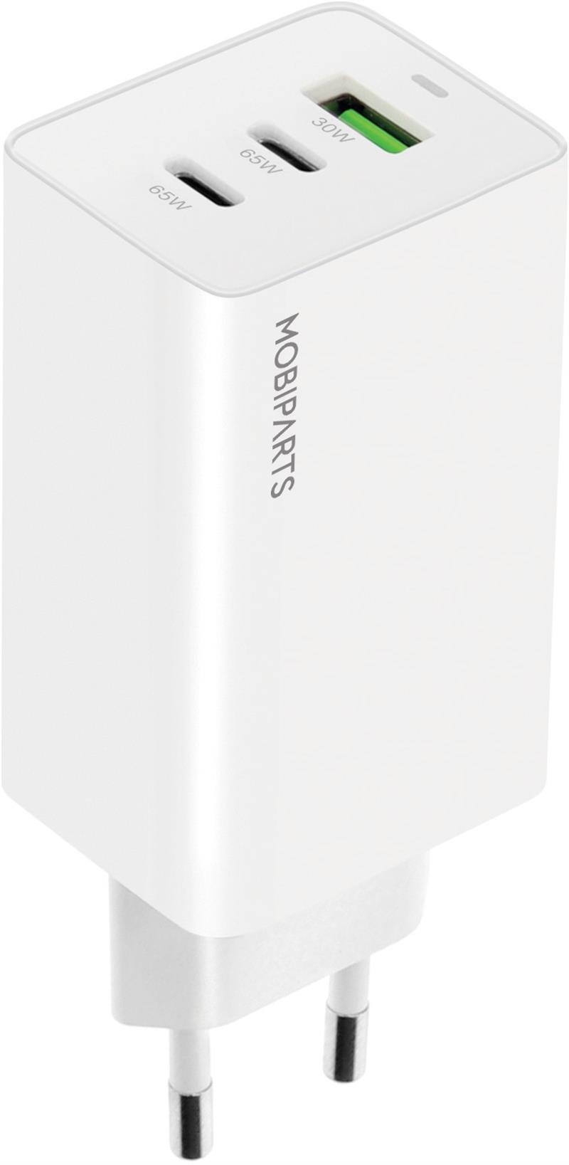 Mobiparts GaN Wall Charger USB-Cx2 USB-A PD 3 0 QC 65W White