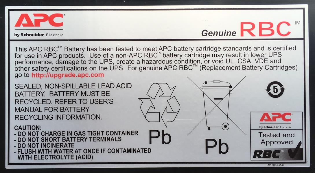 APC Batterij Vervangings Cartridge RBC48