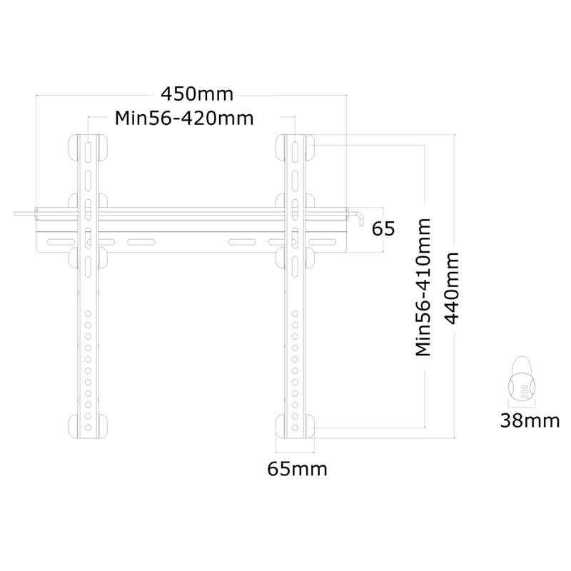 Newstar flatscreen wandsteun