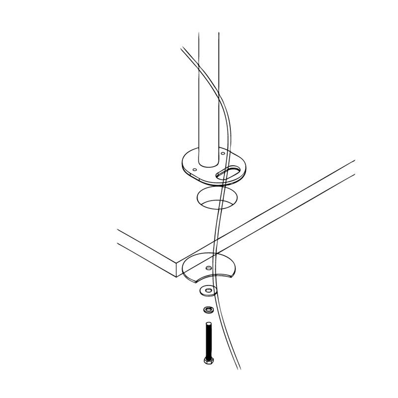 Neomounts bureaudoorvoerbuis