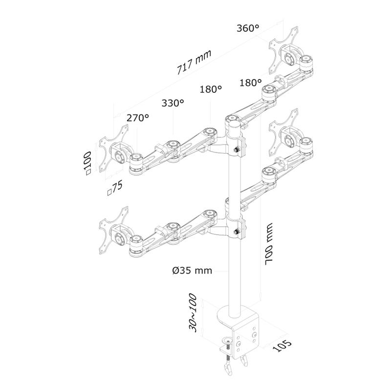 Neomounts monitorarm