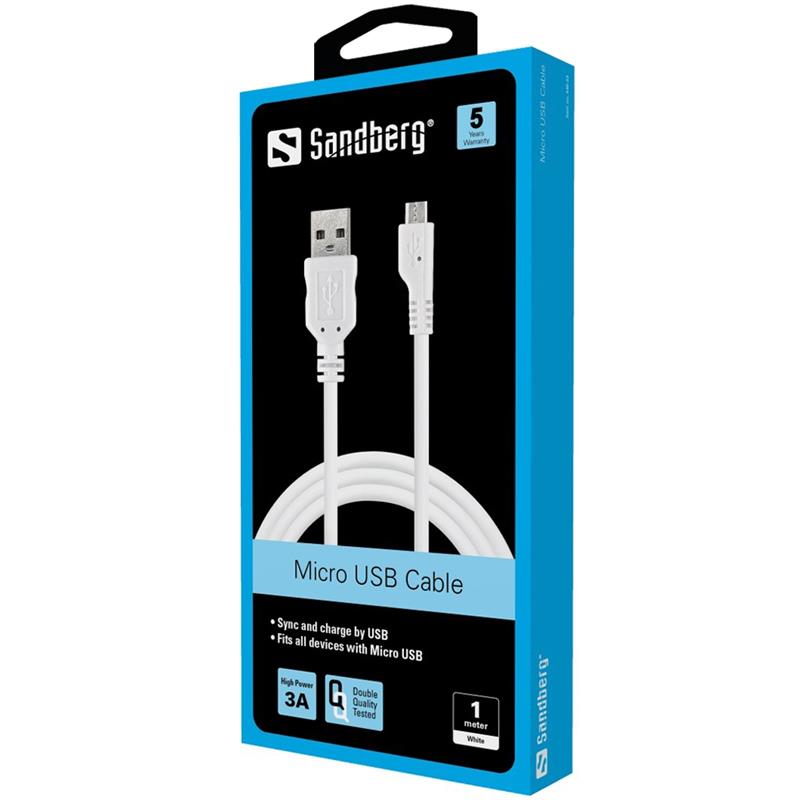 Sandberg MicroUSB Sync/Charge Cable 1m