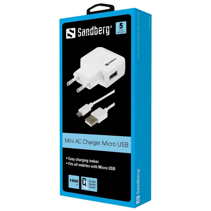 Sandberg Mini AC Charger Micro USB 1A