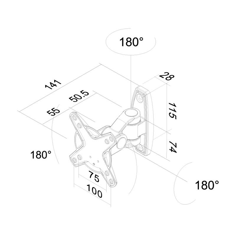 Newstar flatscreen wandsteun