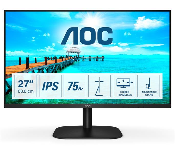 AOC Basic-line 27B2H computer monitor 68,6 cm (27"") 1920 x 1080 Pixels Full HD LED Zwart