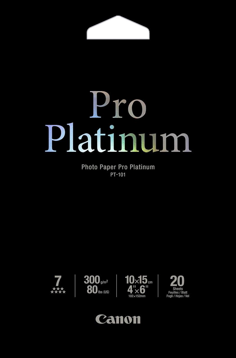 Canon PT-101 - Pro Platinum Photo 10x15cm, 20 sheets pak fotopapier