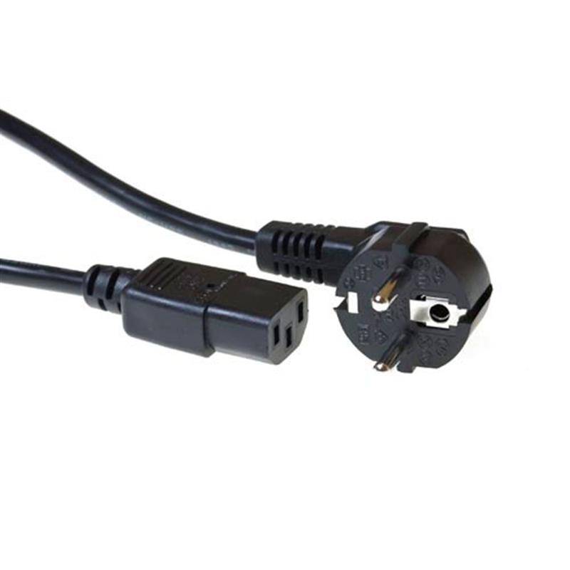 ACT CEE 7/7 - C13, 3.00m Zwart 3 m CEE7/7 C13 stekker