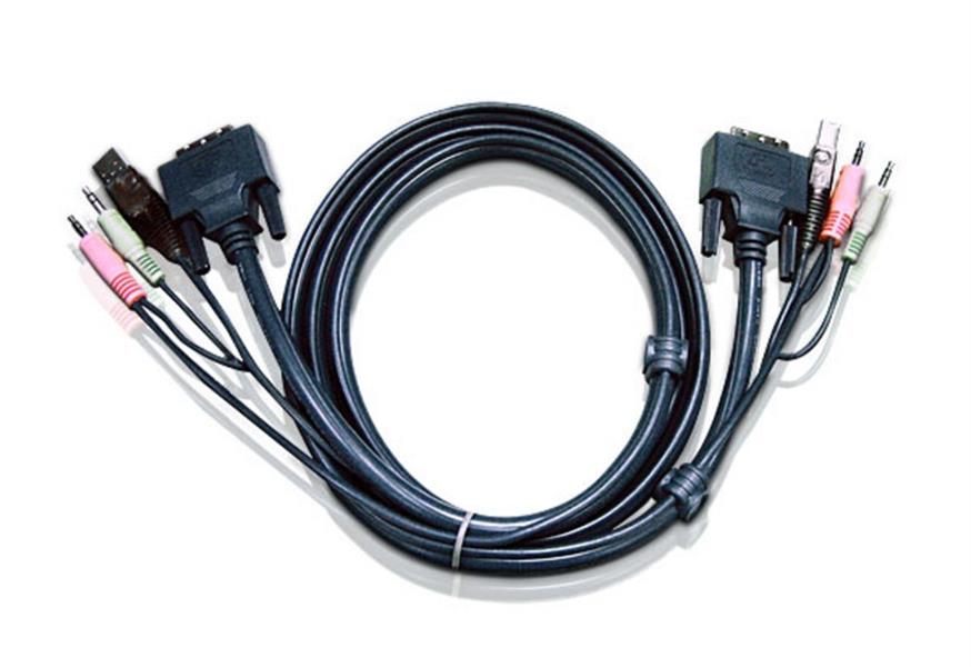 ATEN 1.8M USB DVI-I Enkelvoudige Link KVM Kabel
