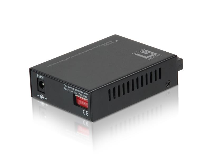 LevelOne GVT-2001 netwerk media converter 1000 Mbit/s 850 nm Multimode Zwart