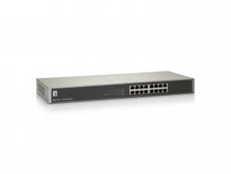 LevelOne GSW-1657 Unmanaged Gigabit Ethernet (10/100/1000) Zwart, Grijs