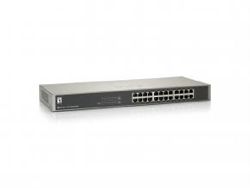 LevelOne GSW-2457 Unmanaged Gigabit Ethernet (10/100/1000) Zwart, Grijs