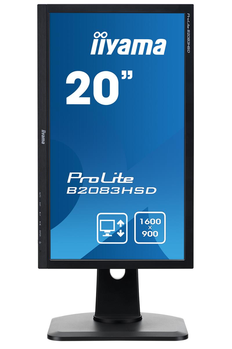 iiyama ProLite B2083HSD-B1 LED display 49,5 cm (19.5"") 1600 x 900 Pixels HD+ Flat Mat Zwart