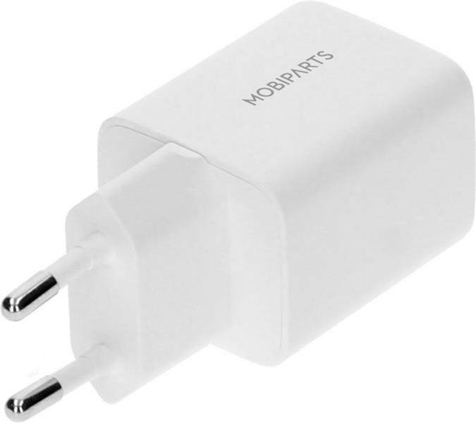 Mobiparts GaN Wall Charger Dual USB-C 35W White (with PD)
